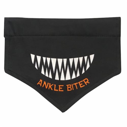 Holiday Home Teeth Ankle Biter Pet Bandana Perspective: front