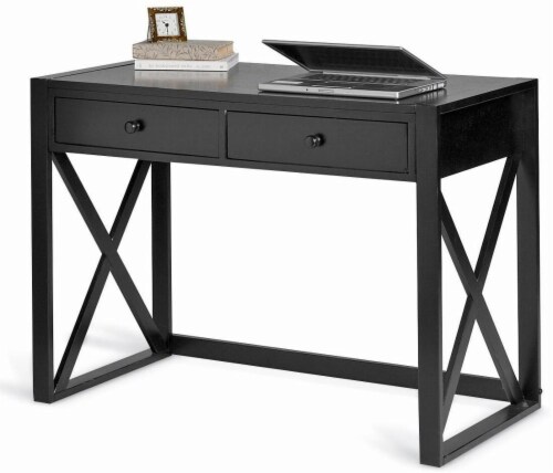 HD Designs X-Sided Desk - Black Perspective: front