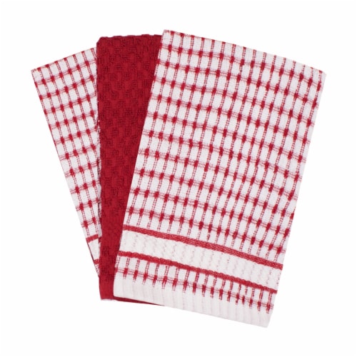 Everyday Living® Popcorn Kitchen Towel - Red Perspective: front