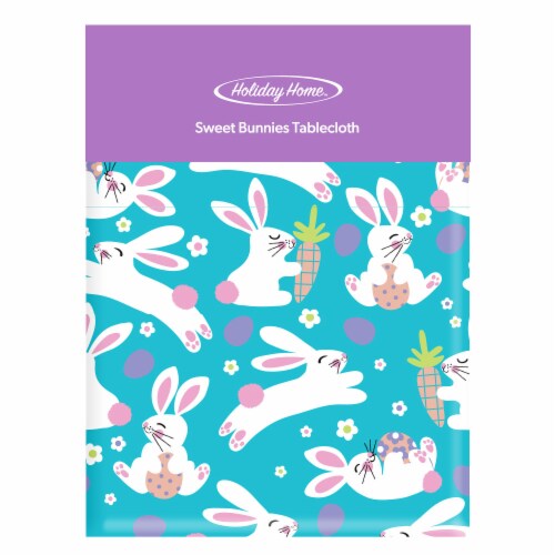 Holiday Home™ Vinyl Tablecloth - Sweet Bunnies Perspective: front