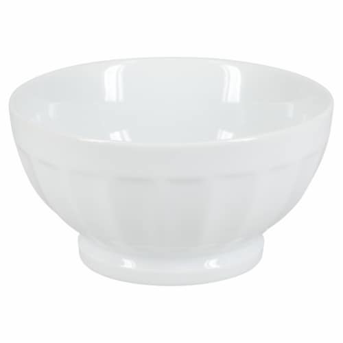 Dash of That Hidden Hollow White Fluted Bowl Perspective: front