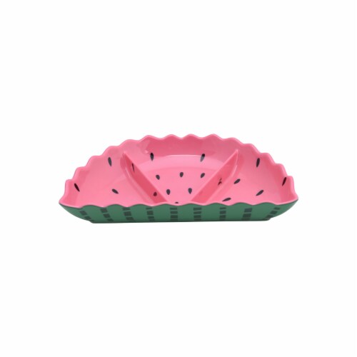 HD Designs Outdoors® Divided Serve Tray - Watermelon Perspective: front