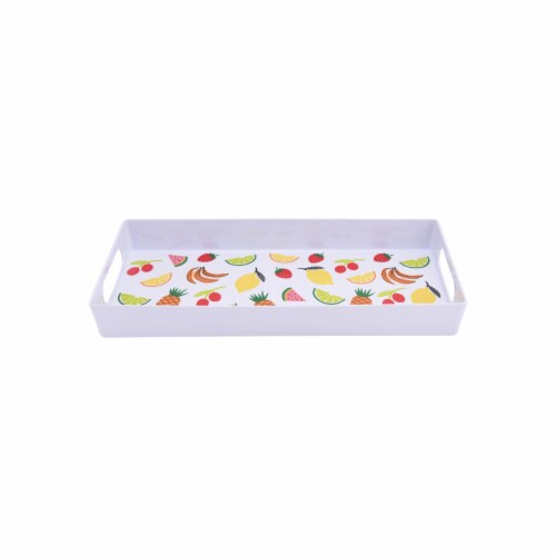 HD Designs Outdoors Skinny Rectangle Serving Tray with Handles Perspective: front