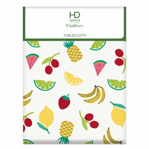 HD Designs Outdoors™ Fruity Vinyl Tablecloth Perspective: front