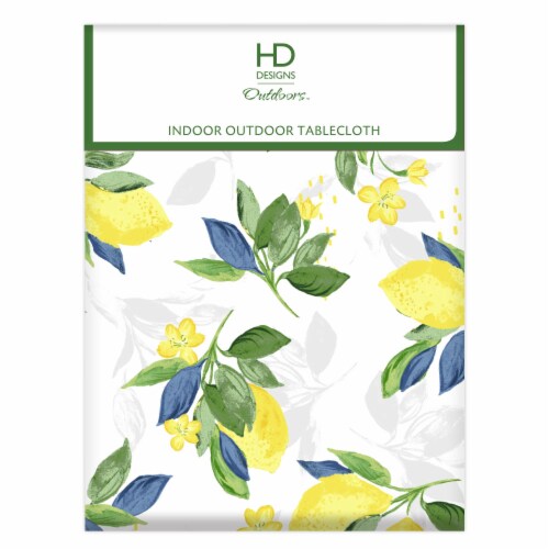 HD Designs Outdoors™ Meyer Lemon Indoor Outdoor Round Tablecloth Perspective: front
