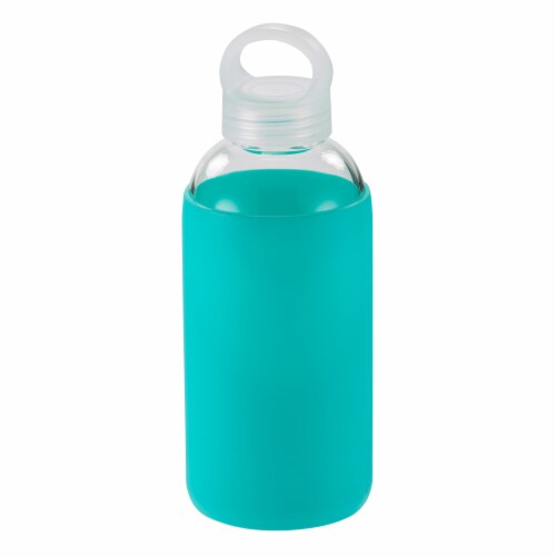 HD Designs Outdoors Glass Bottle with Sleeve & Loop - Blue Perspective: front