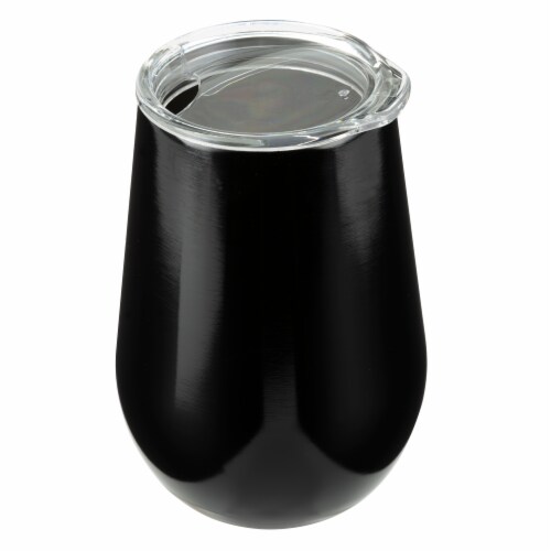 HD Designs Outdoors with Straw Wine Tumbler - Black Perspective: front