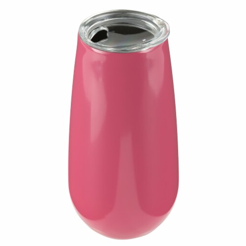 HD Designs Outdoors Stainless Steel Pink Champagne Flute Perspective: front