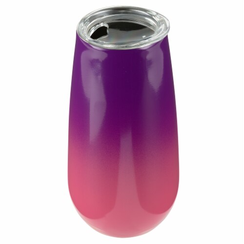 HD Designs Outdoors Stainless Steel Purple & Pink Ombre Champagne Flute Perspective: front