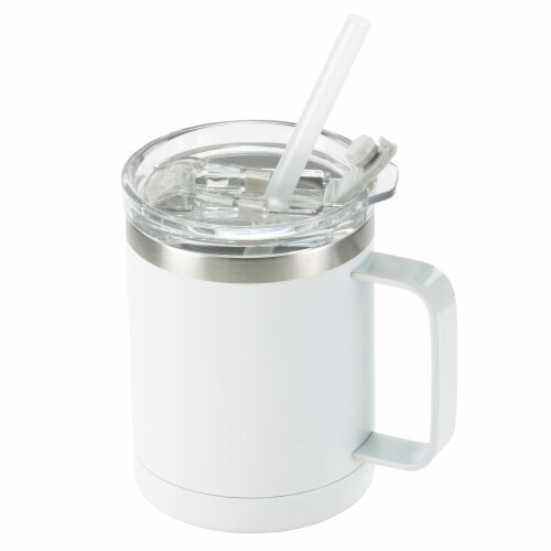 HD Design Outdoors Double Wall Vacuum White Mug Perspective: front