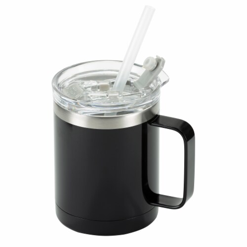 HD Designs Outdoors® Double Wall Stainless Steel Mug - Black Perspective: front