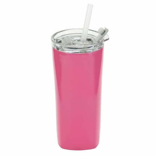 HD Designs Outdoors Double Wall Vacuum Stainless Steel Tumbler - Pink Perspective: front