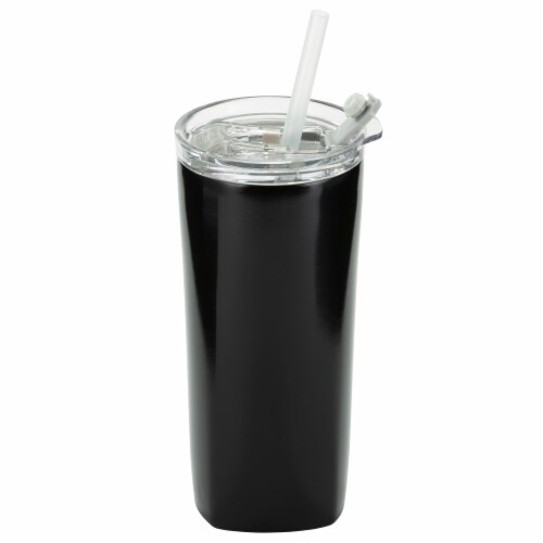 HD Designs Outdoors Double Wall Vacuum Stainless Steel Tumbler - Black Perspective: front