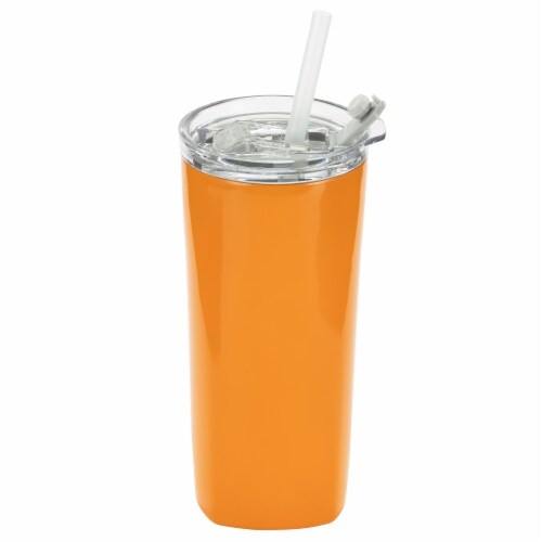 HD Designs Outdoors Double Wall Vacuum Stainless Steel Tumbler - Orange Perspective: front