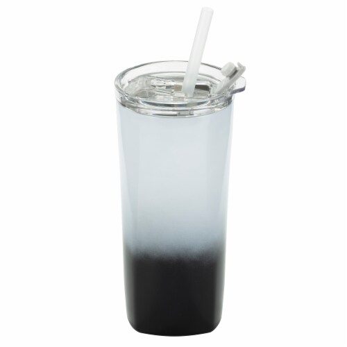 HD Designs Outdoors Doulbe Wall Vacuum Stainless Steel Tumbler - White/Black Perspective: front