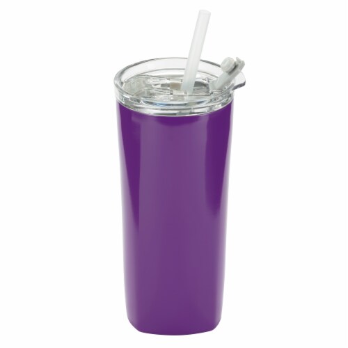 HD Designs Outdoors Double Wall Vacuum Stainless Steel Tumbler - Purple Perspective: front