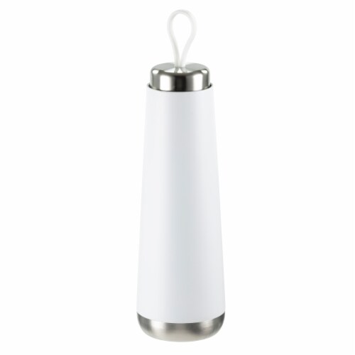 HD Designs Outdoors® Double Wall Stainless Steel Tear Drop Bottle - White Perspective: front