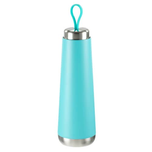 HD Designs Outdoors Double Wall Stainless Steel Tear Drop Bottle - Blue Perspective: front