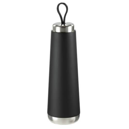 HD Designs Outdoors Double Wall Stainless Steel Tear Drop Bottle - Black Perspective: front