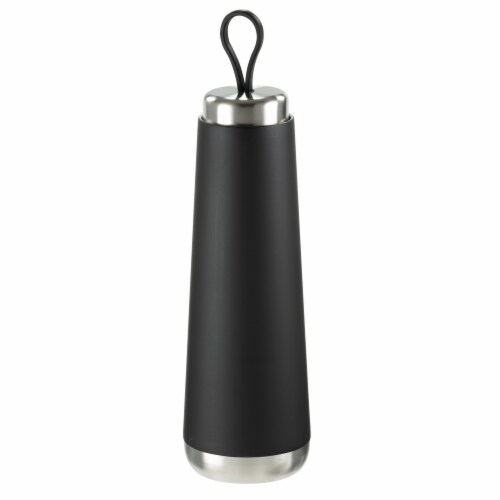 HD Designs Outdoors Double Wall Stainless Steel Tear Drop Bottle - Black Perspective: front