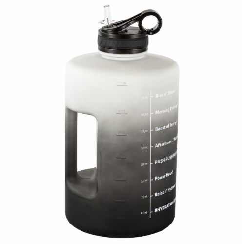 HD Designs Outdoors® Gallon-A-Day Water Jug - White / Black Perspective: front