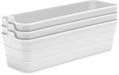Everyday Living White Storage Baskets Perspective: front