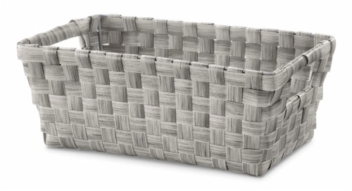 Everyday Living Resin Strap Small Shelf Tote - Gray Perspective: front