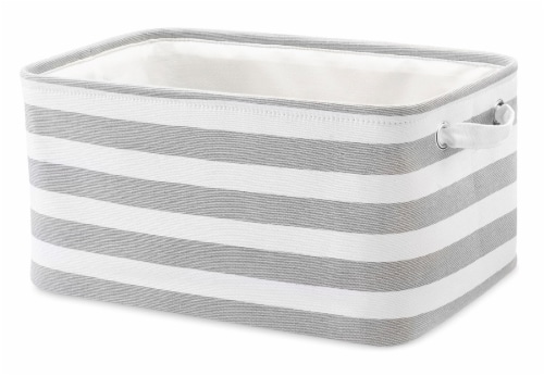 Everyday Living Fabric Large Tote - Gray & White Perspective: front