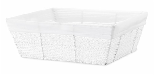 Everyday Living Twisted Paper Shelf Tote - White Perspective: front