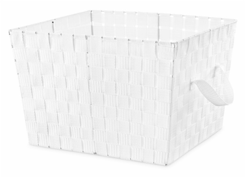 Everyday Living Woven Strap Tote - White Perspective: front