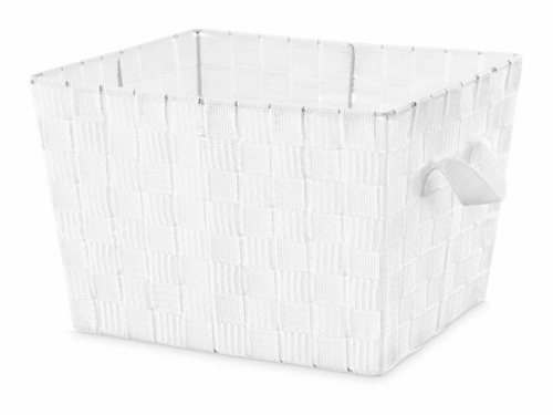 Everyday Living Woven Strap Small Tote - White Perspective: front