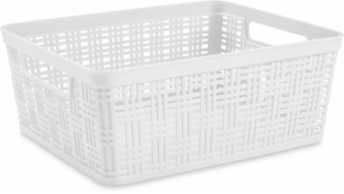 Everyday Living White Medium Storage Basket Perspective: front