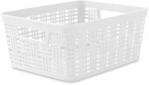 Everyday Living Small White Storage Basket Perspective: front
