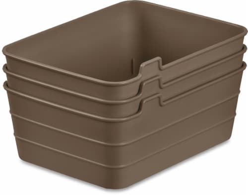 Everyday Living Rectangular Storage Baskets - Espresso Perspective: front