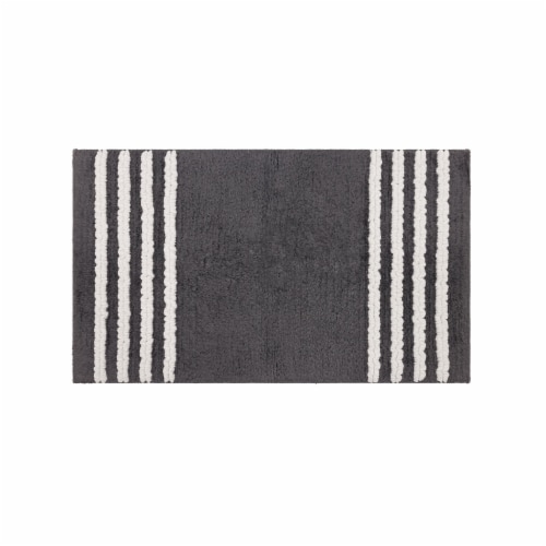 Dip Reverie Bath Rug - Gray/White Perspective: front