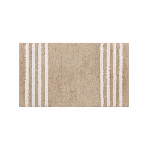 Dip Reverie Bath Rug - Tan/White Perspective: front