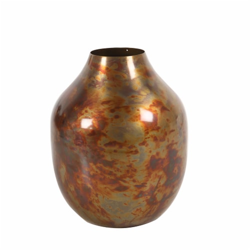 HD Designs Small Steel Vase - Black/Brown Perspective: front