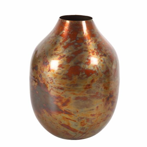 HD Designs Large Steel Vase - Black/Brown Perspective: front