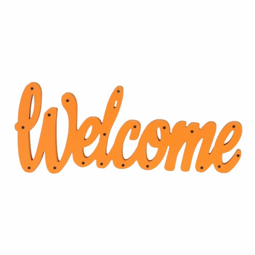 HD Designs Outdoors Welcome Sign - Orange Perspective: front