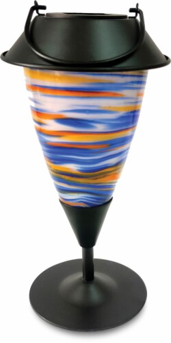 HD Designs Outdoors Art Glass 3 in 1 Torch - Royal Swirl Perspective: front