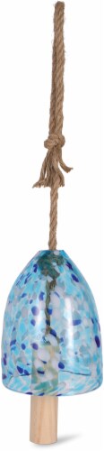 HD Designs Outdoors Art Glass 3 in 1 Chime - Aqua Confetti Perspective: front
