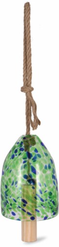 HD Designs Outdoors Art Glass 3 in 1 Chime - Turquoise Confetti Perspective: front