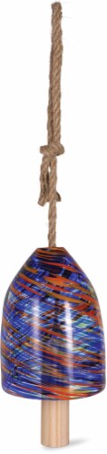 HD Designs Outdoors Art Glass 3 in 1 Chime - Royal Swirl Perspective: front