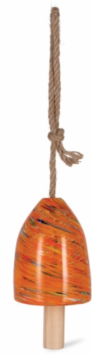 HD Designs Outdoors Art Glass 3 in 1 Chime - Orange Swirl Perspective: front