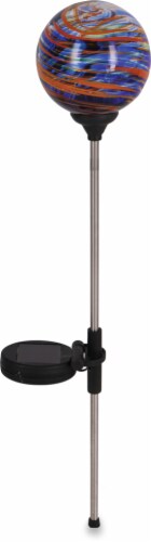 HD Designs Outdoors Art Glass Stake - Royal Swirl Perspective: front