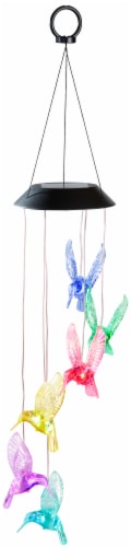 The Joy of Gardening Iridescent Hummingbird Solar Mobile Perspective: front