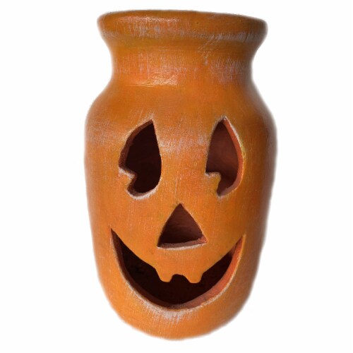 Holiday Home Small Pumpkin Jar - Orange Perspective: front