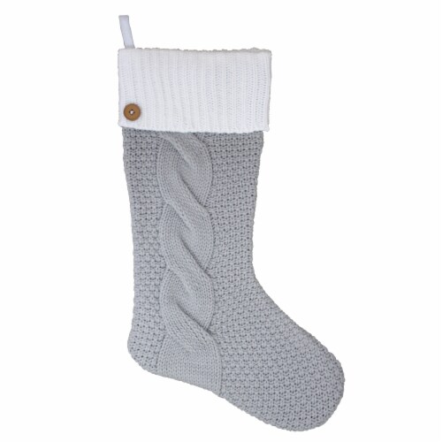 Holiday Home™ Knit Christmas Stocking - Gray Perspective: front