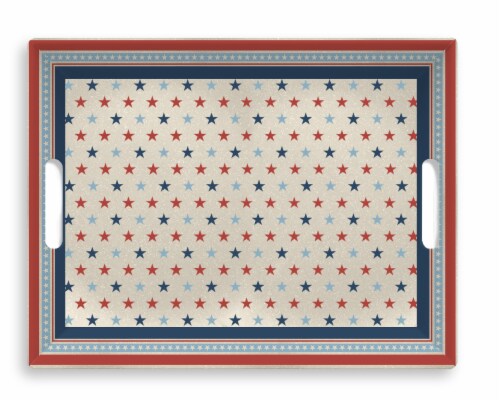 HD Designs Outdoors Americana Roadtrip Rectangular Handled Tray Perspective: front