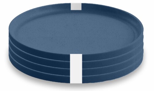 HD Designs Outdoors Americana Roadtrip Wheat Straw Dinner Plates - Blue Perspective: front